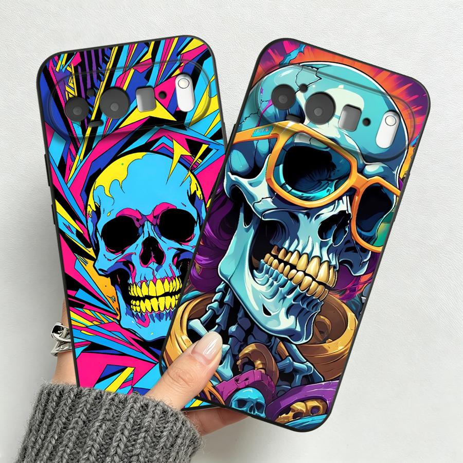 Phone Cases Google Pixel 9A - Etui Neon Pop Art Skull na