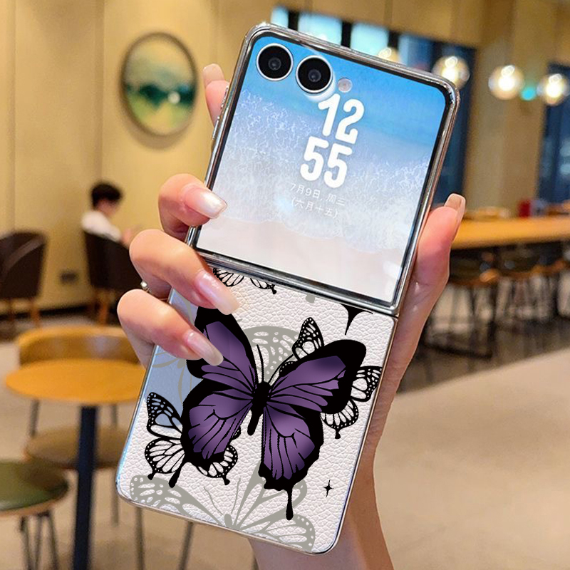 Phone Cases Z Fold 6 - Fioletowe etui na telefon z PU