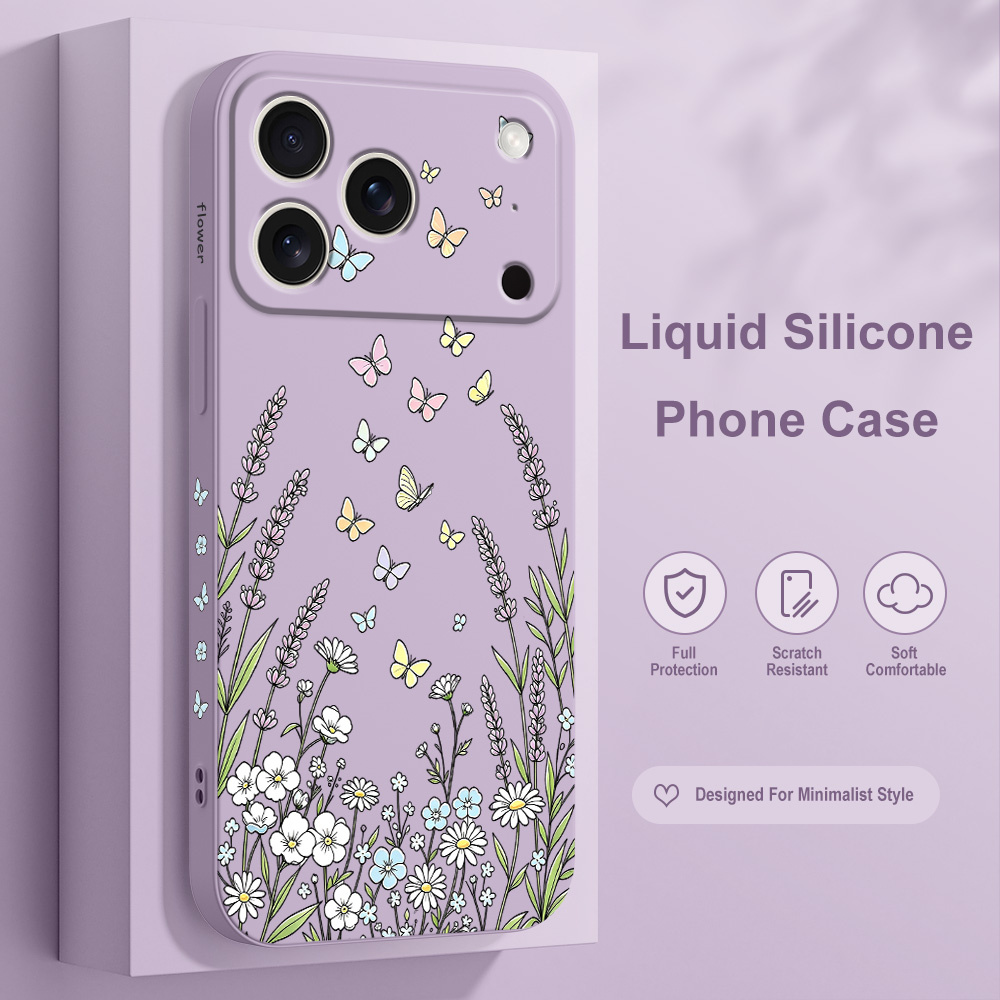 Silicone Liquid Case - Etui na telefon Grass Butterfly do