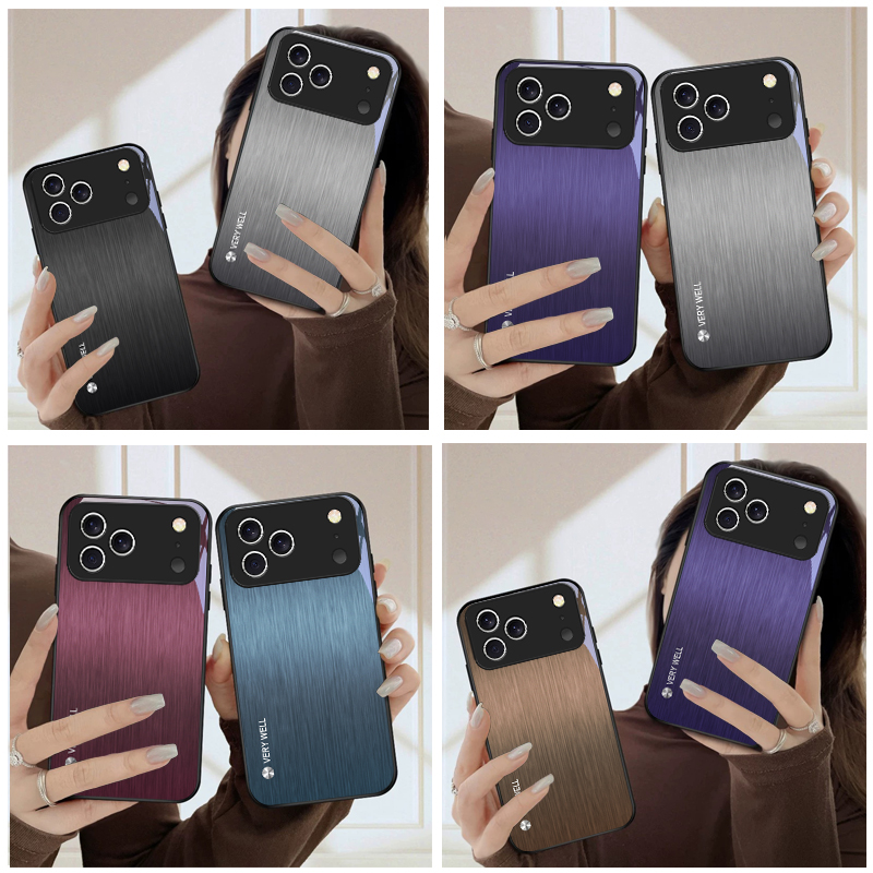 Phone Cases Metal - Minimalnie szczotkowane metalowe etui na telefon