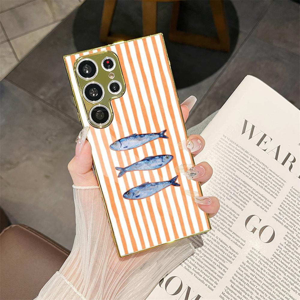 Phone Cases Metal - Etui na telefon Ocean Life Striped