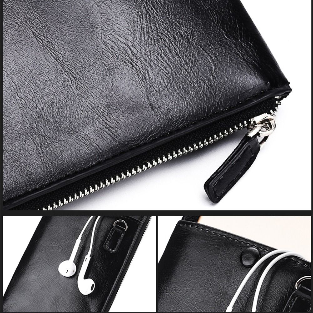 Slim Card Slot Case - Modny męski portfel z miękkiej skóry,